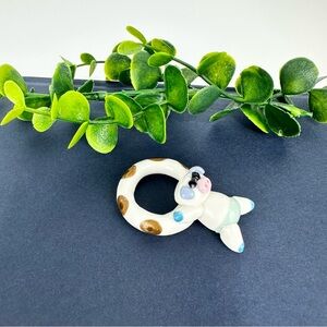 Vintage Mini Pig Figurine on a Summer Float